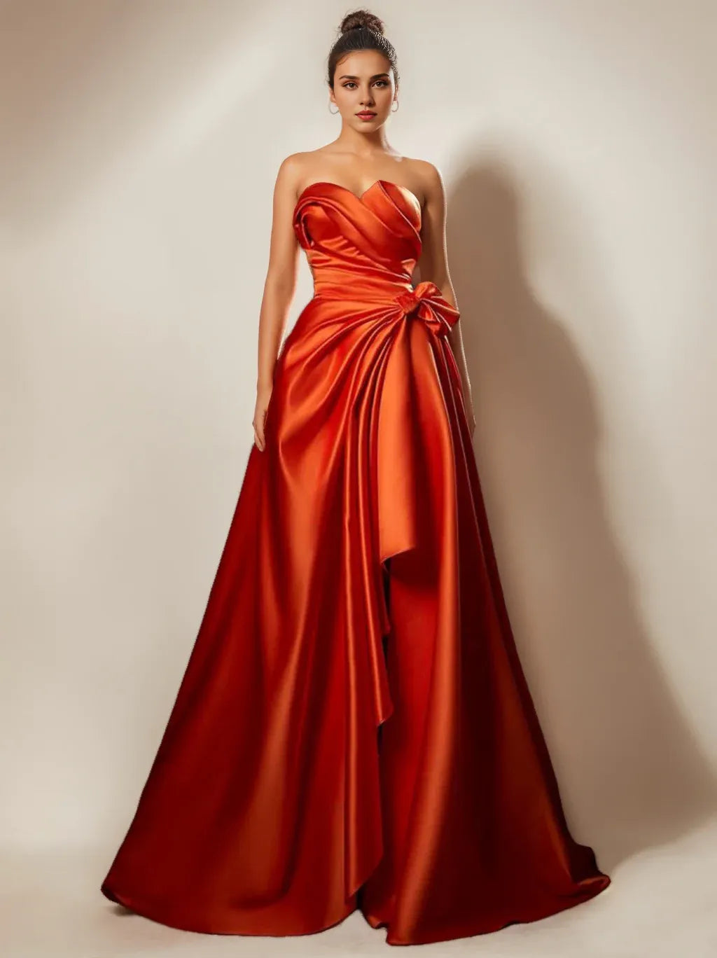 Prom Dresses Stores A-Line/Princess Strapless Sweetheart Floor-Length Prom Evening Dresses With Ruched & Split Side Formal Women's Dresses